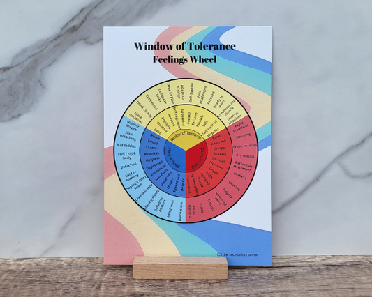 A5 Window of Tolerance Feelings Wheel Print