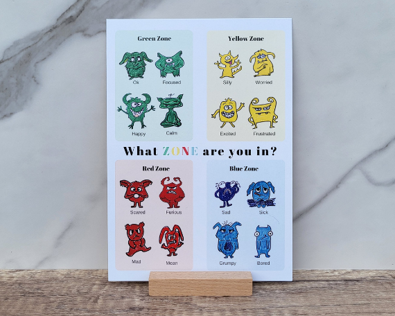 A5 Zone's of Regulation Print