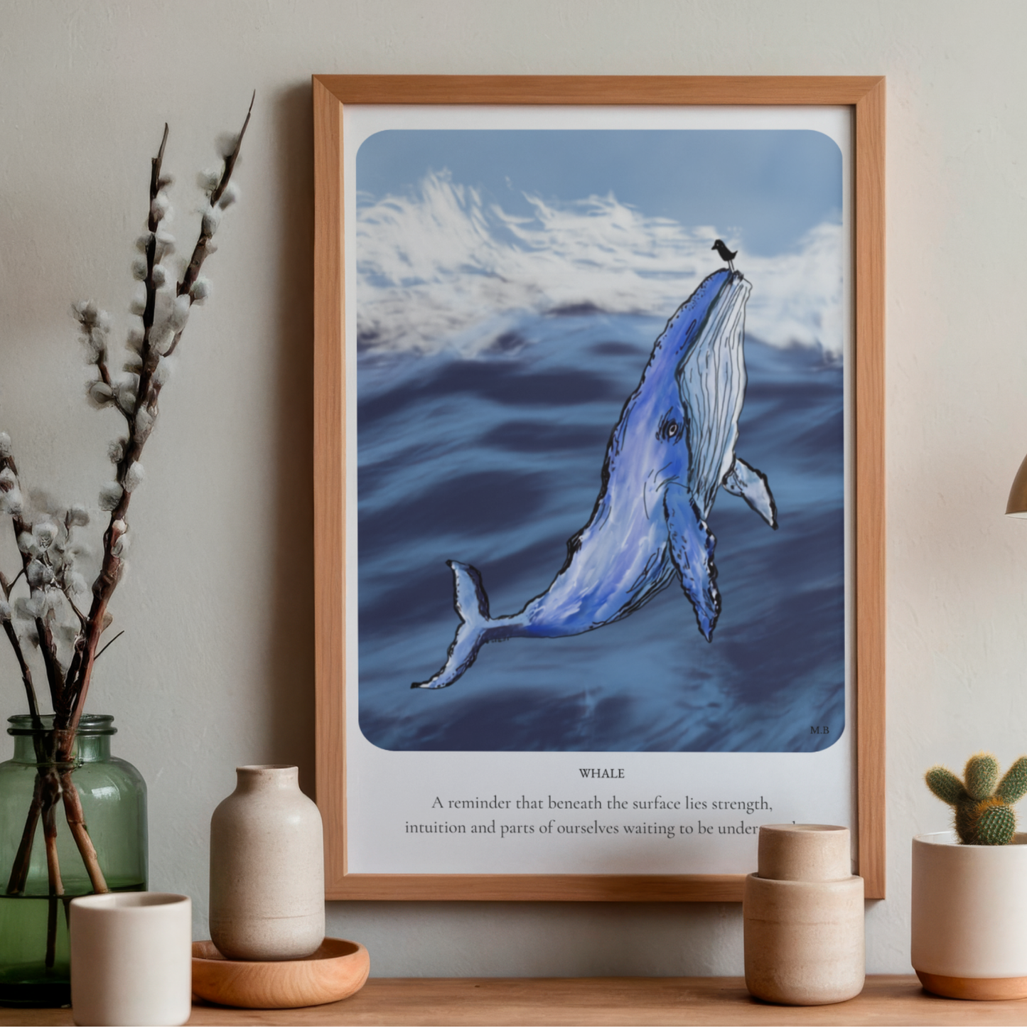 Whale-Original A4 Art Print